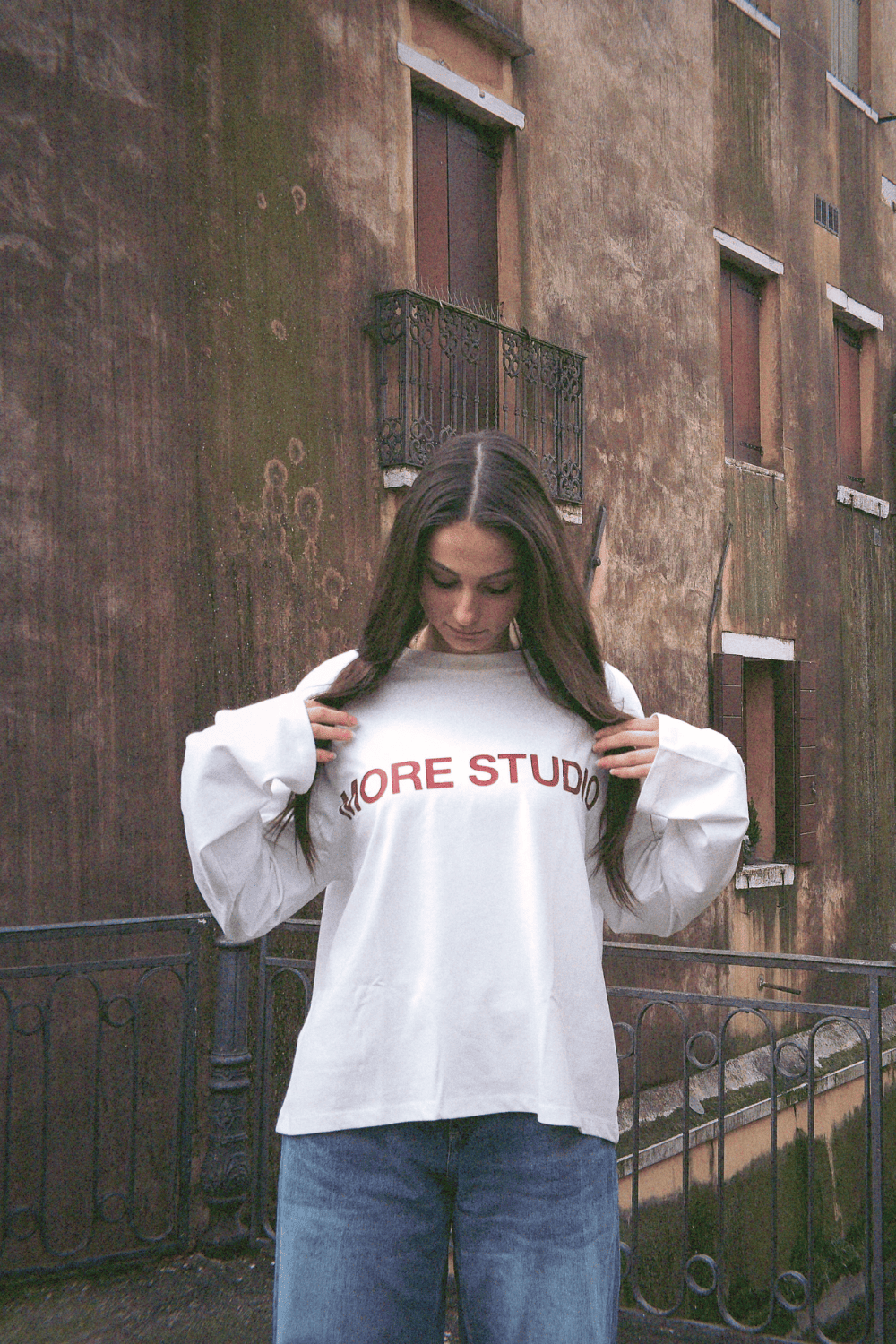 White Longsleeve More Studio